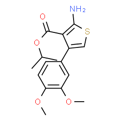 ChemSpider 2D Image | Isopropyl 2-amino-4-(3,4-dimethoxyphenyl)-3-thiophenecarboxylate | C16H19NO4S