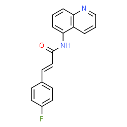 ChemSpider 2D Image | (2E)-3-(4-Fluorophenyl)-N-(5-quinolinyl)acrylamide | C18H13FN2O