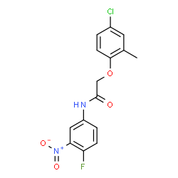 ChemSpider 2D Image | 2-(4-Chloro-2-methylphenoxy)-N-(4-fluoro-3-nitrophenyl)acetamide | C15H12ClFN2O4