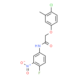 ChemSpider 2D Image | 2-(4-Chloro-3-methylphenoxy)-N-(4-fluoro-3-nitrophenyl)acetamide | C15H12ClFN2O4