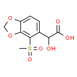 ChemSpider 2D Image | Hydroxy[4-(methylsulfonyl)-1,3-benzodioxol-5-yl]acetic acid | C10H10O7S