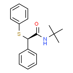 ChemSpider 2D Image | (2R)-N-(2-Methyl-2-propanyl)-2-phenyl-2-(phenylsulfanyl)acetamide | C18H21NOS