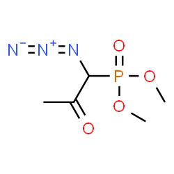 ChemSpider 2D Image | Dimethyl (1-azido-2-oxopropyl)phosphonate | C5H10N3O4P