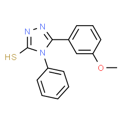 ChemSpider 2D Image | 2,4-Dihydro-5-(3-methoxyphenyl)-4-phenyl-3H-1,2,4-triazole-3-thione | C15H13N3OS