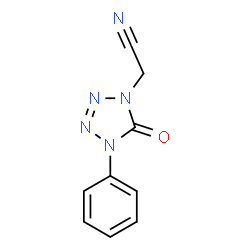 ChemSpider 2D Image | (5-Oxo-4-phenyl-4,5-dihydro-1H-tetrazol-1-yl)acetonitrile | C9H7N5O