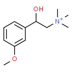 ChemSpider 2D Image | 2-Hydroxy-2-(3-methoxyphenyl)-N,N,N-trimethylethanaminium | C12H20NO2