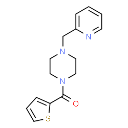 ChemSpider 2D Image | [4-(2-Pyridinylmethyl)-1-piperazinyl](2-thienyl)methanone | C15H17N3OS