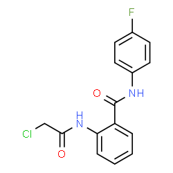 ChemSpider 2D Image | 2-(2-chloroacetamido)-N-(4-fluorophenyl)benzamide | C15H12ClFN2O2