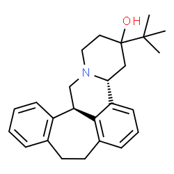 ChemSpider 2D Image | (4aR,13bR)-3-(2-Methyl-2-propanyl)-2,3,4,4a,8,9,13b,14-octahydro-1H-benzo[6,7]cyclohepta[1,2,3-de]pyrido[2,1-a]isoquinolin-3-ol | C25H31NO