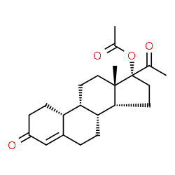 ChemSpider 2D Image | (9beta,14beta)-3,20-Dioxo-19-norpregn-4-en-17-yl acetate | C22H30O4