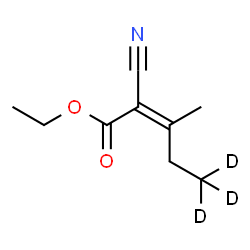 ChemSpider 2D Image | Ethyl (2Z)-2-cyano-3-methyl(5,5,5-~2~H_3_)-2-pentenoate | C9H10D3NO2