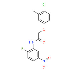 ChemSpider 2D Image | 2-(4-Chloro-3-methylphenoxy)-N-(2-fluoro-5-nitrophenyl)acetamide | C15H12ClFN2O4