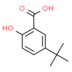 ChemSpider 2D Image | 5-tert-Butyl-2-hydroxybenzoic acid | C11H14O3