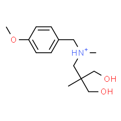 ChemSpider 2D Image | 3-Hydroxy-2-(hydroxymethyl)-N-(4-methoxybenzyl)-N,2-dimethyl-1-propanaminium | C14H24NO3
