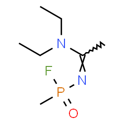 ChemSpider 2D Image | N-[(1Z)-1-(Diethylamino)ethylidene]-P-methylphosphonamidic fluoride | C7H16FN2OP