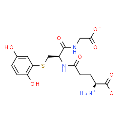 ChemSpider 2D Image | (2S)-2-Ammonio-5-({(2R)-1-[(carboxylatomethyl)amino]-3-[(2,5-dihydroxyphenyl)sulfanyl]-1-oxo-2-propanyl}amino)-5-oxopentanoate | C16H20N3O8S