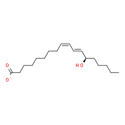 ChemSpider 2D Image | (9Z,11E,13R)-13-Hydroxy-9,11-octadecadienoate | C18H31O3