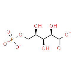 ChemSpider 2D Image | 5-O-Phosphonato-D-xylonate | C5H8O9P