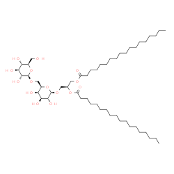ChemSpider 2D Image | (2S)-3-{[6-O-(beta-D-Glucopyranosyl)-beta-D-galactopyranosyl]oxy}-1,2-propanediyl dioctadecanoate | C51H96O15