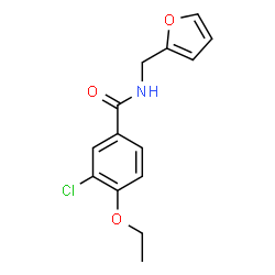 ChemSpider 2D Image | 3-Chloro-4-ethoxy-N-(2-furylmethyl)benzamide | C14H14ClNO3