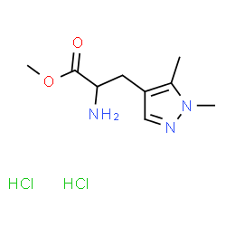 ChemSpider 2D Image | Methyl 3-(1,5-dimethyl-1H-pyrazol-4-yl)alaninate dihydrochloride | C9H17Cl2N3O2