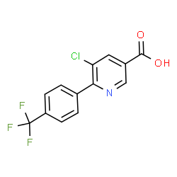 ChemSpider 2D Image | 5-Chloro-6-[4-(trifluoromethyl)phenyl]nicotinic acid | C13H7ClF3NO2