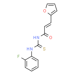 ChemSpider 2D Image | (2E)-N-[(2-Fluorophenyl)carbamothioyl]-3-(2-furyl)acrylamide | C14H11FN2O2S