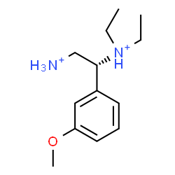 ChemSpider 2D Image | (1R)-N~1~,N~1~-Diethyl-1-(3-methoxyphenyl)-1,2-ethanediaminium | C13H24N2O