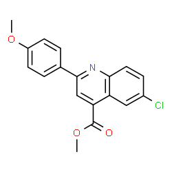 ChemSpider 2D Image | Methyl 6-chloro-2-(4-methoxyphenyl)-4-quinolinecarboxylate | C18H14ClNO3
