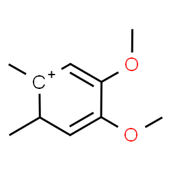 ChemSpider 2D Image | 3,4-Dimethoxy-1,6-dimethyl-2,4-cyclohexadienylium | C10H15O2