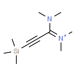 ChemSpider 2D Image | 1-(Dimethylamino)-N,N-dimethyl-3-(trimethylsilyl)-2-propyn-1-iminium | C10H21N2Si