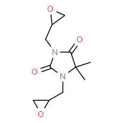 ChemSpider 2D Image | 5,5-dimethyl-1,3-bis(oxiranylmethyl)imidazolidine-2,4-dione | C11H16N2O4