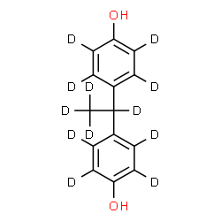 ChemSpider 2D Image | 4,4'-(~2~H_4_)-1,1-Ethanediyldi(~2~H_4_)phenol | C14H2D12O2