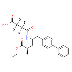 ChemSpider 2D Image | 4-{[(4R)-1-(4-Biphenylyl)-5-ethoxy-4-methyl-5-oxo-2-pentanyl]amino}-4-oxo(~2~H_4_)butanoic acid | C24H25D4NO5