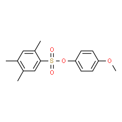 ChemSpider 2D Image | 4-Methoxyphenyl 2,4,5-trimethylbenzenesulfonate | C16H18O4S