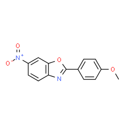 ChemSpider 2D Image | 2-(4-Methoxyphenyl)-6-nitro-1,3-benzoxazole | C14H10N2O4