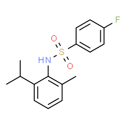 ChemSpider 2D Image | 4-Fluoro-N-(2-isopropyl-6-methylphenyl)benzenesulfonamide | C16H18FNO2S
