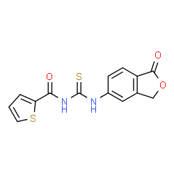 ChemSpider 2D Image | N-[(1-Oxo-1,3-dihydro-2-benzofuran-5-yl)carbamothioyl]-2-thiophenecarboxamide | C14H10N2O3S2