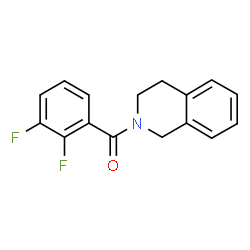ChemSpider 2D Image | (2,3-Difluorophenyl)(3,4-dihydro-2(1H)-isoquinolinyl)methanone | C16H13F2NO