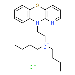 ChemSpider 2D Image | N-Butyl-N-[2-(10H-pyrido[3,2-b][1,4]benzothiazin-10-yl)ethyl]-1-butanaminium chloride | C21H30ClN3S