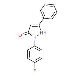 ChemSpider 2D Image | 2-(4-fluorophenyl)-5-phenyl-1H-pyrazol-3-one | C15H11FN2O