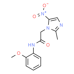 ChemSpider 2D Image | N-(2-Methoxyphenyl)-2-(2-methyl-5-nitro-1H-imidazol-1-yl)acetamide | C13H14N4O4
