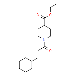 ChemSpider 2D Image | Ethyl 1-(3-cyclohexylpropanoyl)-4-piperidinecarboxylate | C17H29NO3
