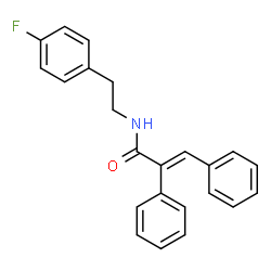 ChemSpider 2D Image | (2E)-N-[2-(4-Fluorophenyl)ethyl]-2,3-diphenylacrylamide | C23H20FNO