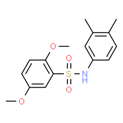 ChemSpider 2D Image | N-(3,4-Dimethylphenyl)-2,5-dimethoxybenzenesulfonamide | C16H19NO4S
