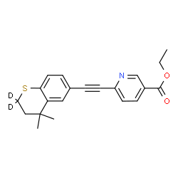 ChemSpider 2D Image | Ethyl 6-{[4,4-dimethyl(2,2-~2~H_2_)-3,4-dihydro-2H-thiochromen-6-yl]ethynyl}nicotinate | C21H19D2NO2S