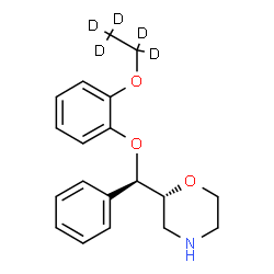 ChemSpider 2D Image | (2R)-2-[(R)-{2-[(~2~H_5_)Ethyloxy]phenoxy}(phenyl)methyl]morpholine | C19H18D5NO3