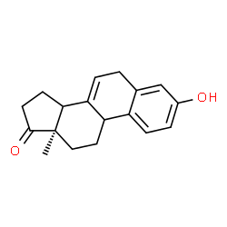ChemSpider 2D Image | (9xi,13alpha,14xi)-3-Hydroxyestra-1(10),2,4,7-tetraen-17-one | C18H20O2
