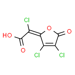 ChemSpider 2D Image | (2Z)-Chloro(3,4-dichloro-5-oxo-2(5H)-furanylidene)acetic acid | C6HCl3O4