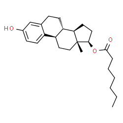 ChemSpider 2D Image | (8alpha,9beta,13alpha,14beta,17alpha)-3-Hydroxyestra-1(10),2,4-trien-17-yl heptanoate | C25H36O3